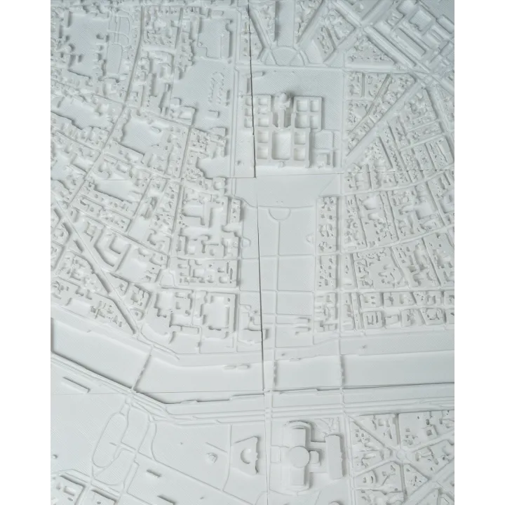 Carte Paris 3D en relief – Déco murale Made in Occitanie