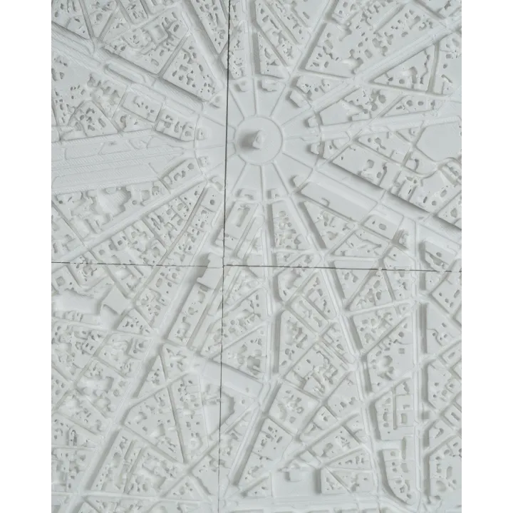 Carte Paris 3D en relief – Déco murale Made in Occitanie