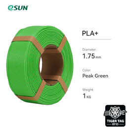 eSun - PLA+ - Vert Cimes - 1,75 mm - 1 kg Recharge avec RFID Tige