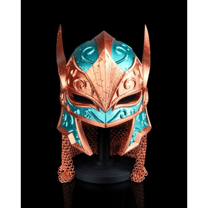 Casque Sylvan Guard – Heaume Elfique Fantaisie Avec Cotte De Mailles