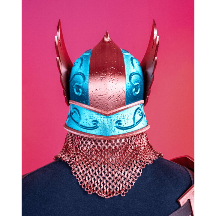 Casque Sylvan Guard – Heaume Elfique Fantaisie Avec Cotte De Mailles