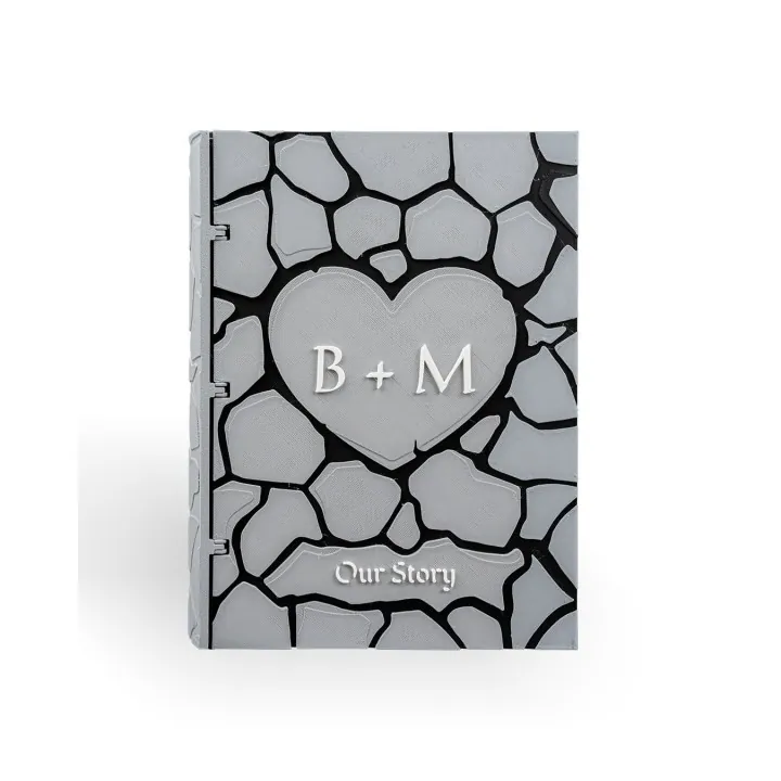 Album Scrapbook Personnalisable – Cœur & Initiales