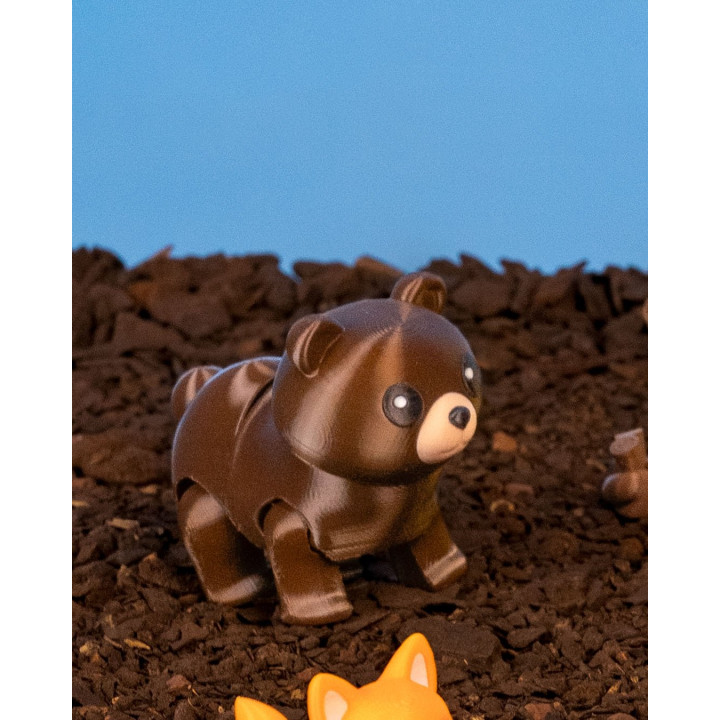 Ourson De La Forêt – Figurine Décorative Multicolore