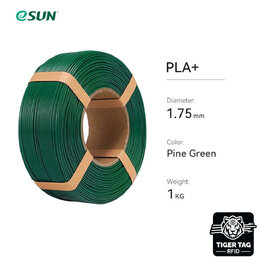 eSun - PLA+ - Vert Sapin - 1,75 mm - 1 kg Recharge avec RFID Tige