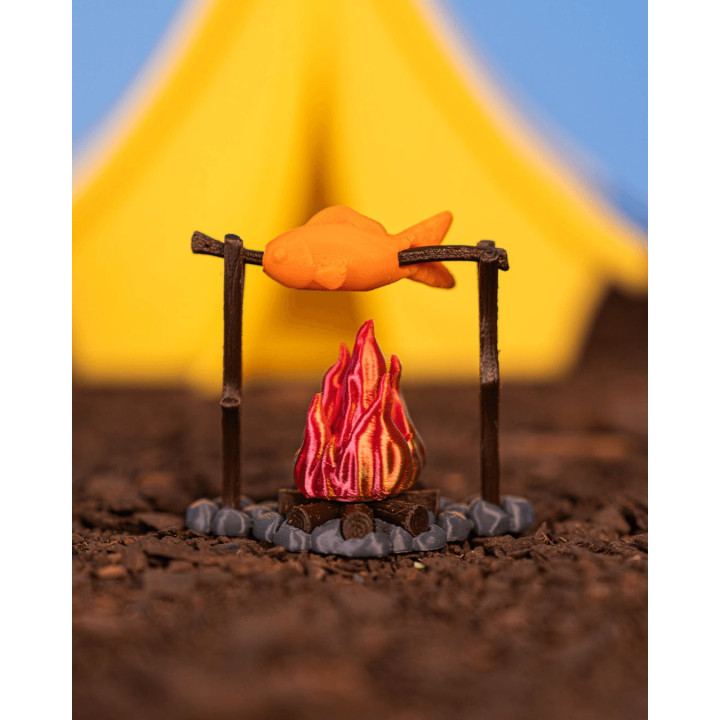 Feu De Camp Miniature – Set Cuisine Outdoor Décoratif