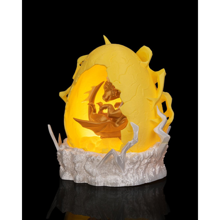Thunder Bringer – Lampe Dragonneau Dans Son Œuf De Tempête