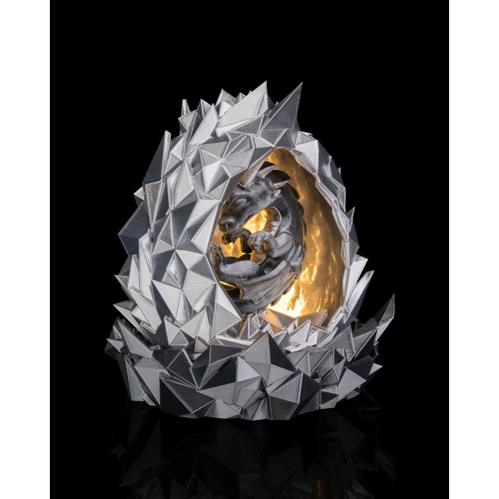 Ironscale – Lampe Dragon Bébé Dans Son Œuf De Cristal