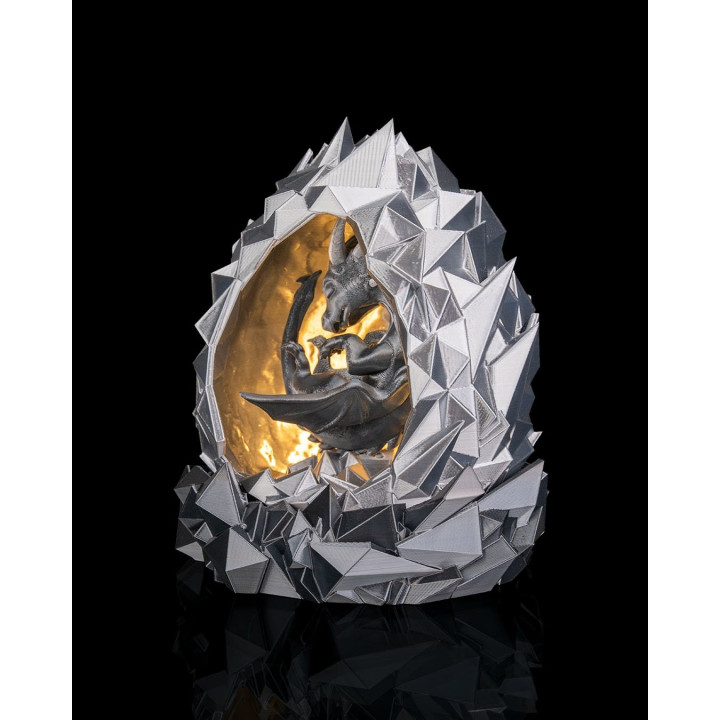Ironscale – Lampe Dragon Bébé Dans Son Œuf De Cristal