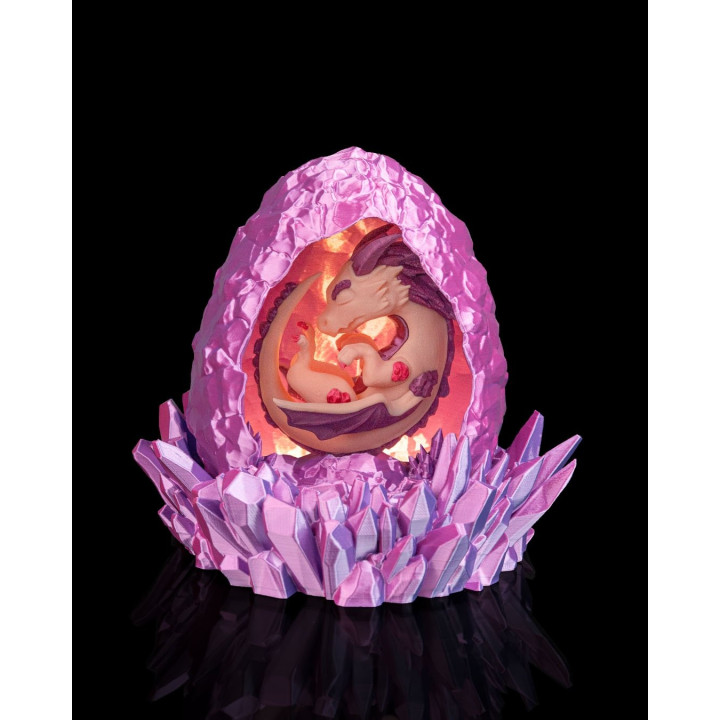 Lampe Œuf De Dragon Cristal – Veilleuse Féerique Prismheart