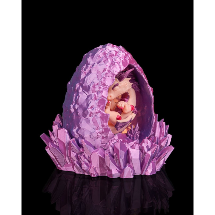 Lampe Œuf De Dragon Cristal – Veilleuse Féerique Prismheart
