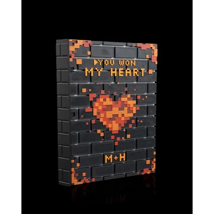 Carnet Pixel Heart "You Won My Heart" – Personnalisable