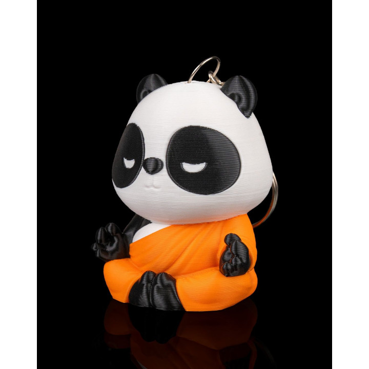 Porte-Clés Panda Moine Méditant – Zen & Kawaii