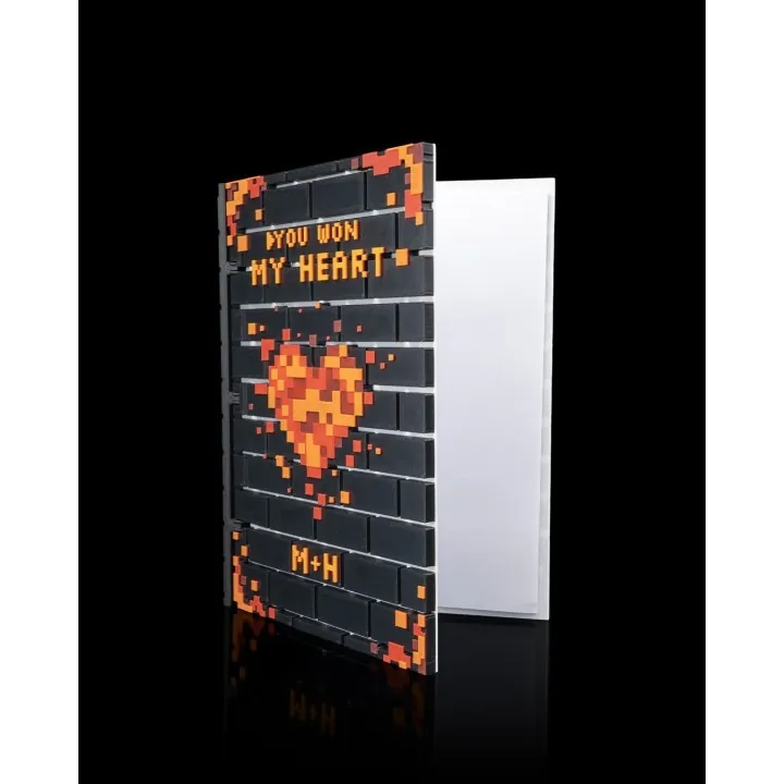 Carnet Pixel Heart "You Won My Heart" – Personnalisable