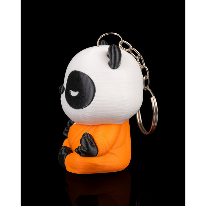 Porte-Clés Panda Moine Méditant – Zen & Kawaii