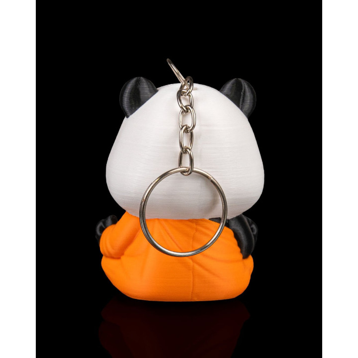 Porte-Clés Panda Moine Méditant – Zen & Kawaii
