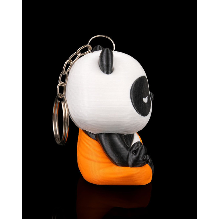 Porte-Clés Panda Moine Méditant – Zen & Kawaii