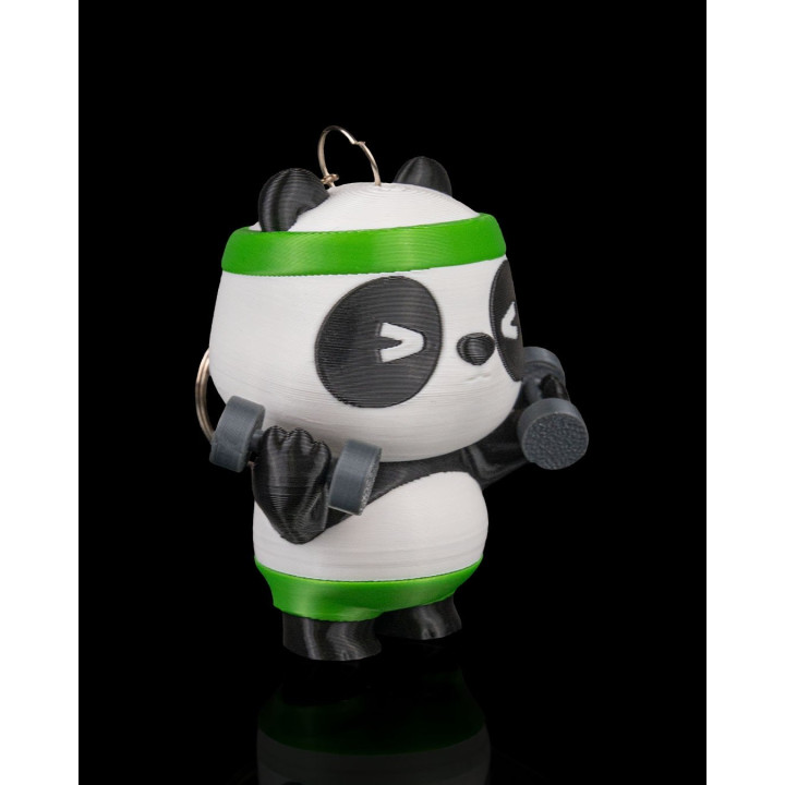 Pumpanda – Porte-Clés Panda Haltérophile Kawaii