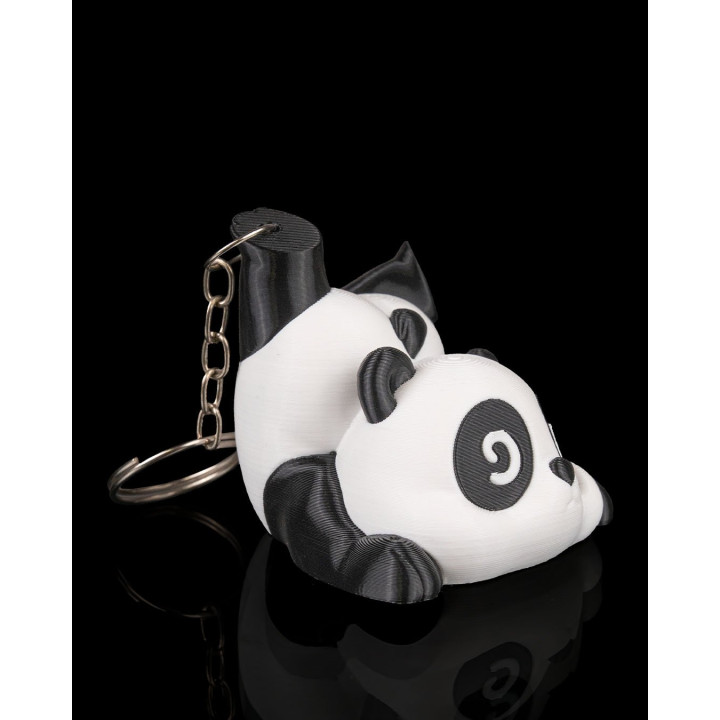 Porte-Clés Panda Maladroit – Tête En Bas & Trop Mignon !