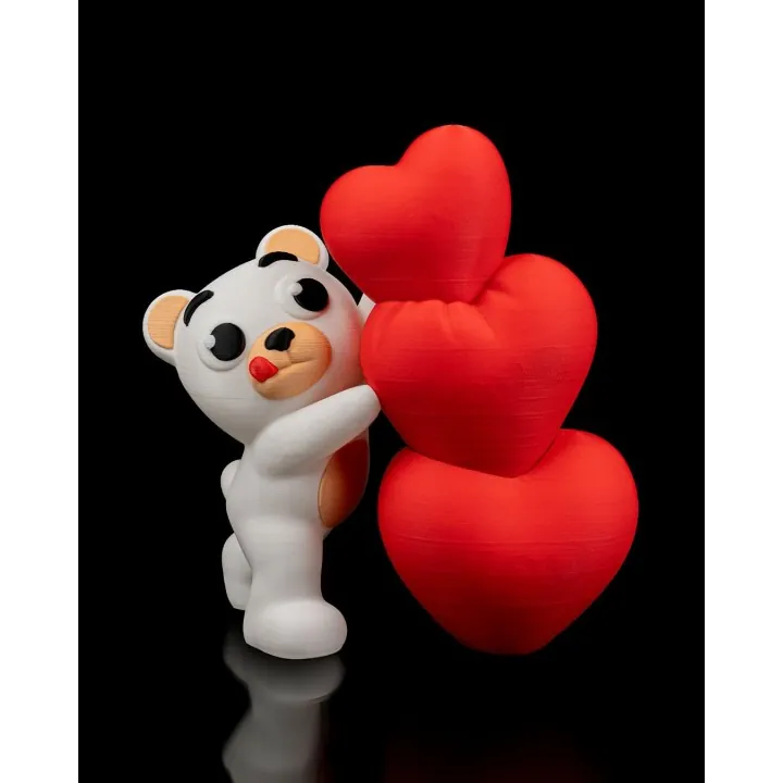 Ourson I Love You – Lampe Cœur Déco Made in Occitanie