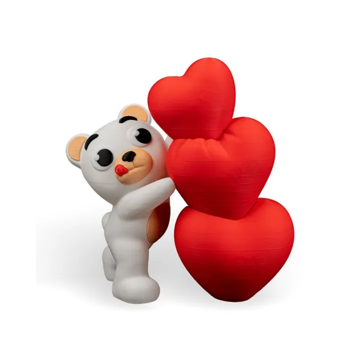 Ourson I Love You – Lampe Cœur Déco Made in Occitanie