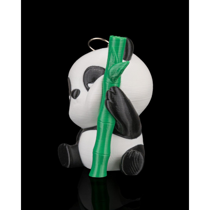 Porte-Clés Panda Rêveur & Son Bambou – Figurine Kawaii Made In Occitanie