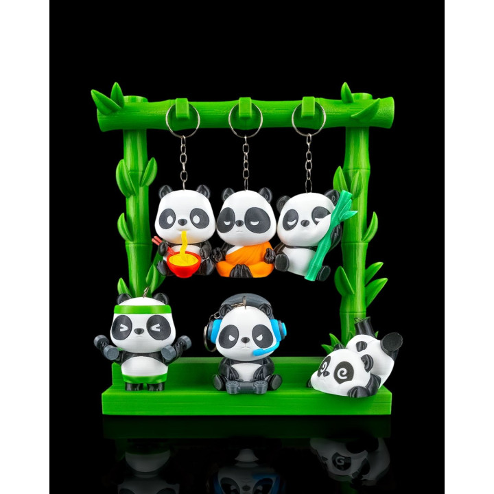 Bamboozle Stand – Présentoir Bambou Pour Figurines & Porte-Clés Pandas