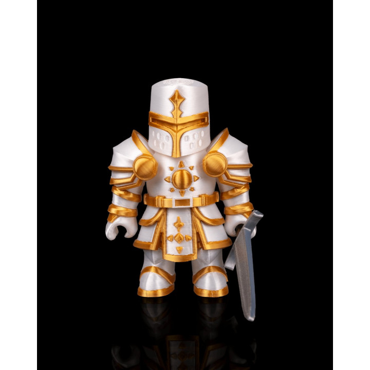 Figurine Croisé Radieux – Chevalier Blanc & Or Modulable