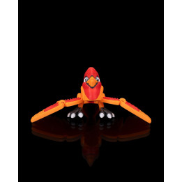 Press The Cardinal – Oiseau Fidget Articulé Rouge & Orange