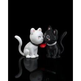 Duo De Chats Amoureux – Figurines Magnétiques