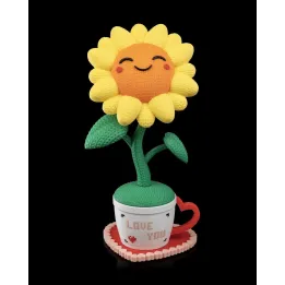 Tournesol "Love You" Dans Sa Tasse – Déco Kawaii Crochet Style