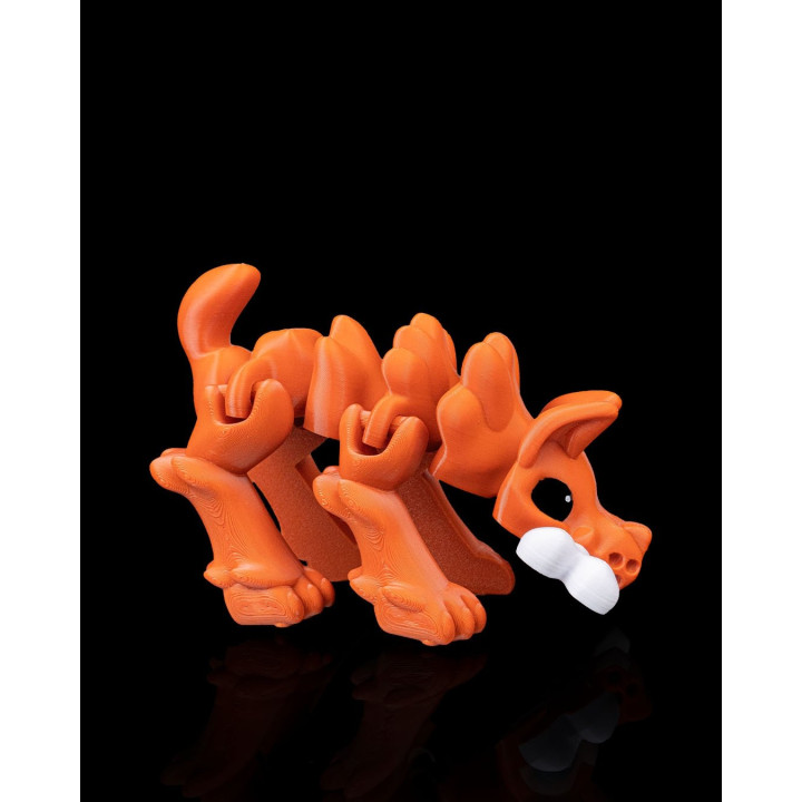 Chiot Articulé Avec Son Os – Figurine Flexible Adorable