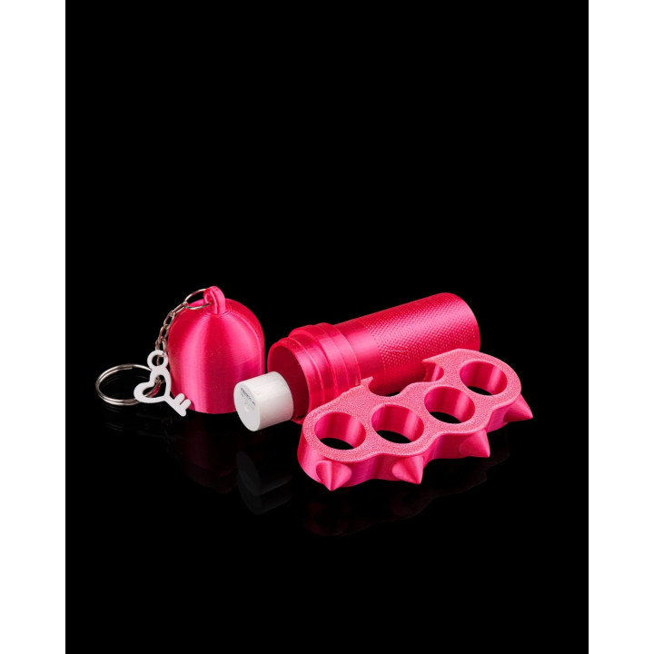 Porte-Clés Pop Future – Porte-Photocard & Contenant Rose Fuchsia