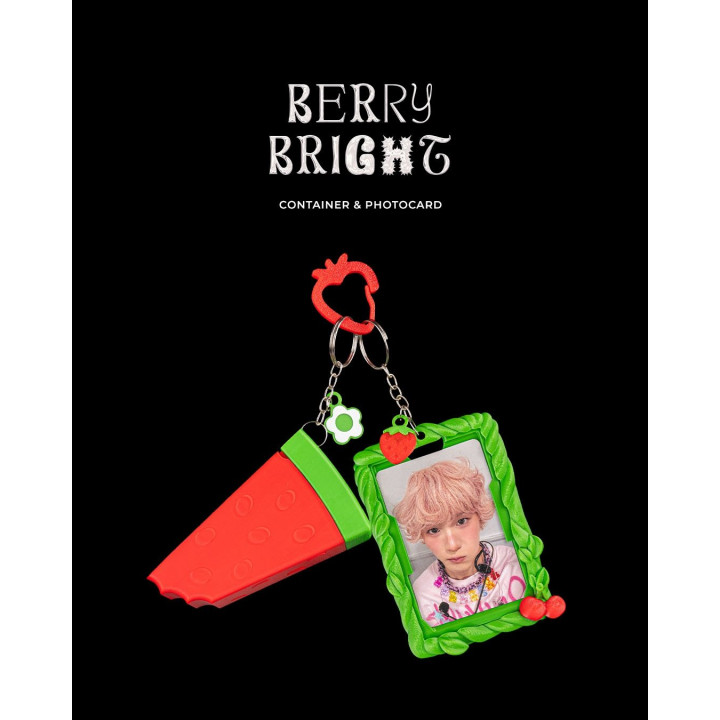 Berry Bright – Porte-Carte Photocard & Étui À Rouge À Lèvres Fraise