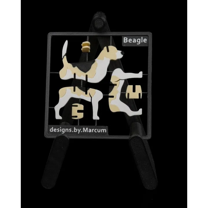 Figurine Beagle articulée – Made in Occitanie