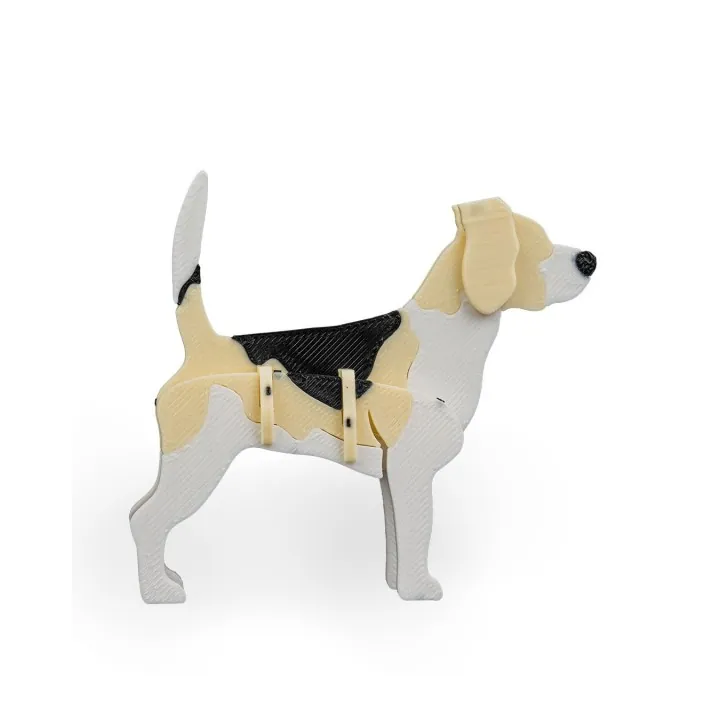 Figurine Beagle articulée – Made in Occitanie