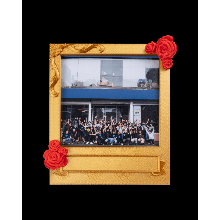 Cadre Photo Magnétique Bloom – Roses & Fleurs, Format Instax Mini & Polaroid 600
