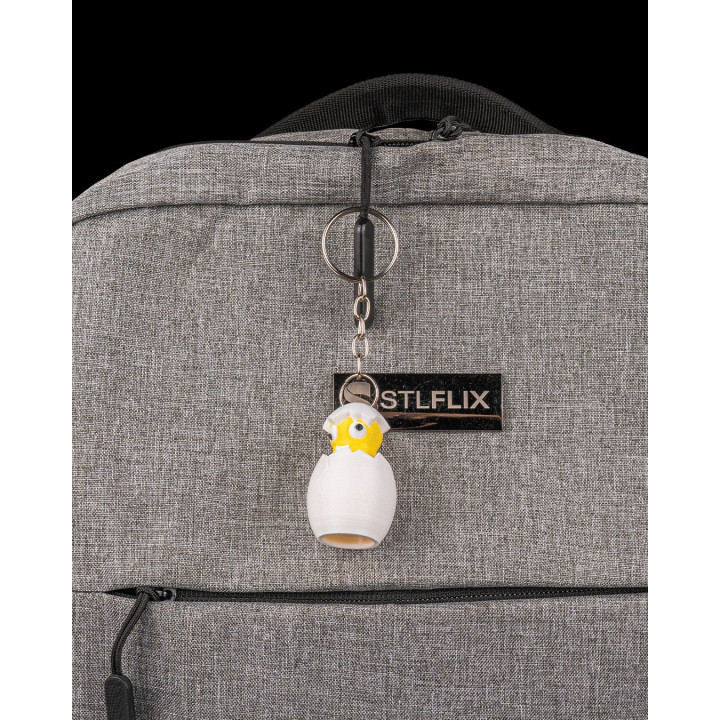 Porte-Clés Poussin Rigolo — Œuf Éclos Goofy Egg