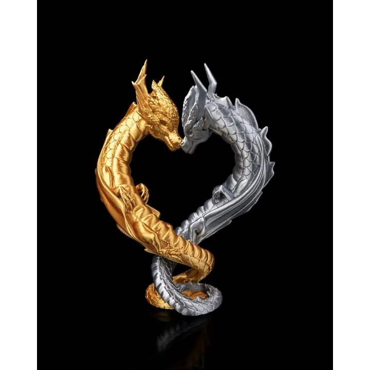 Dragons Amoureux Cœur – Figurine Made in Occitanie