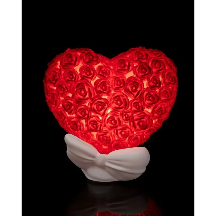 Lampe Cœur de Roses – Déco Romantique Made in Occitanie