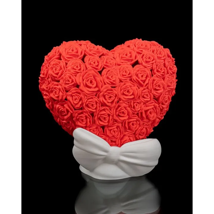 Lampe Cœur de Roses – Déco Romantique Made in Occitanie