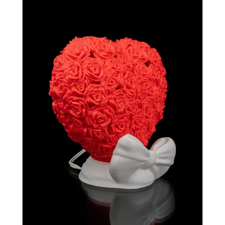 Lampe Cœur de Roses – Déco Romantique Made in Occitanie