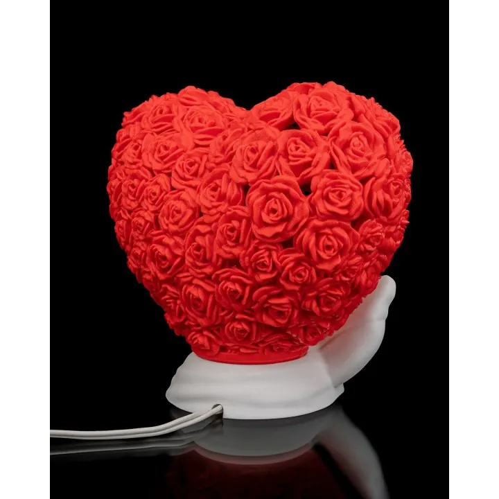 Lampe Cœur de Roses – Déco Romantique Made in Occitanie