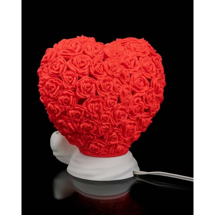 Lampe Cœur de Roses – Déco Romantique Made in Occitanie