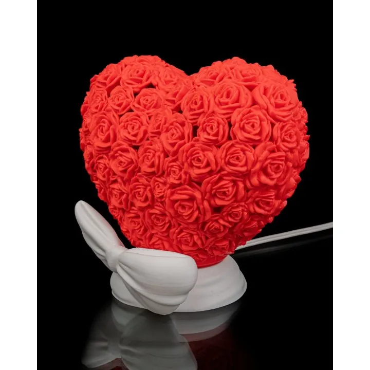 Lampe Cœur de Roses – Déco Romantique Made in Occitanie