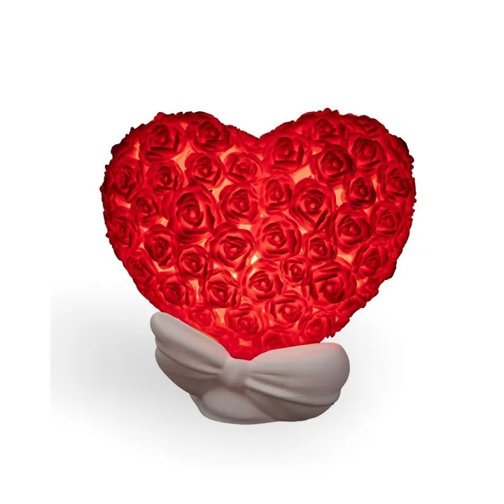 Lampe Cœur de Roses – Déco Romantique Made in Occitanie