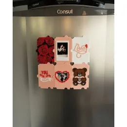 Cadre Photo Puzzle Magnétique – Mosaïque Romantique À Assembler
