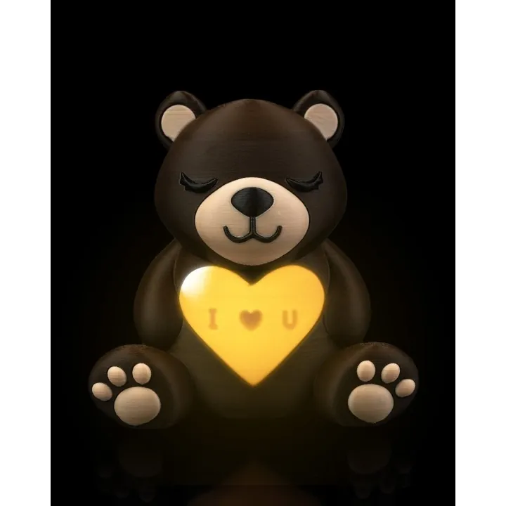 Ourson I Love You – Veilleuse Déco Made in Occitanie