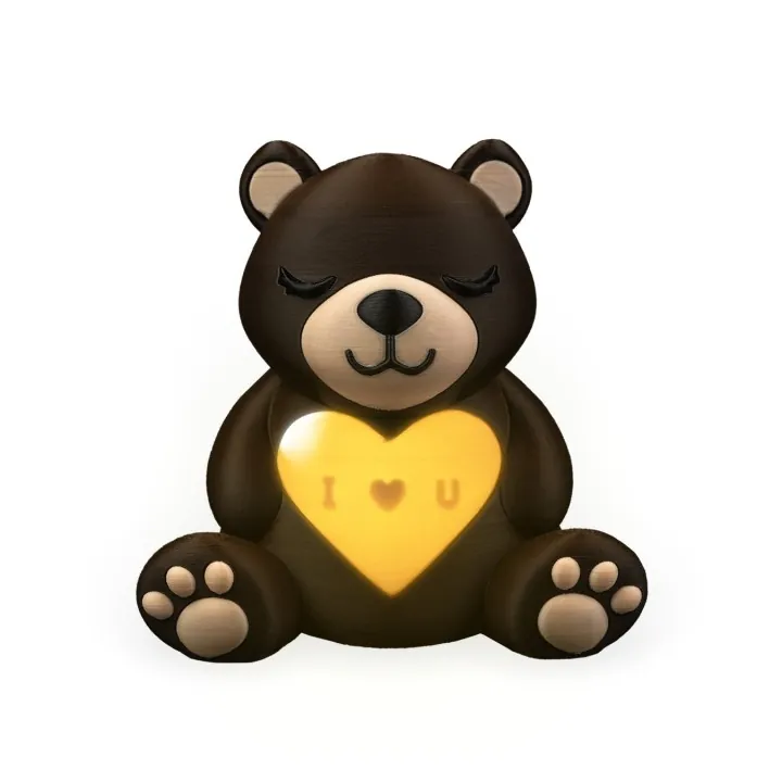 Ourson I Love You – Veilleuse Déco Made in Occitanie