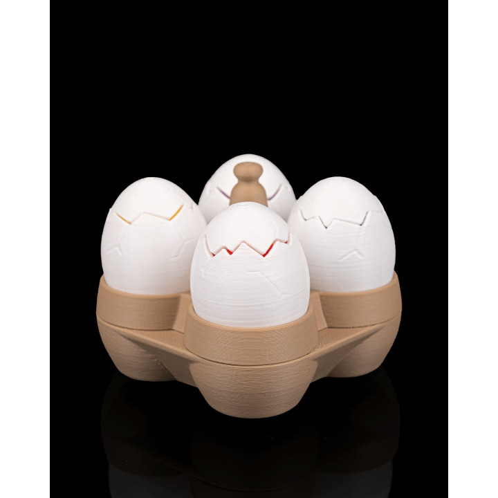 Mystery Egg Carton – Porte-Clés Œufs Mystère Articulés