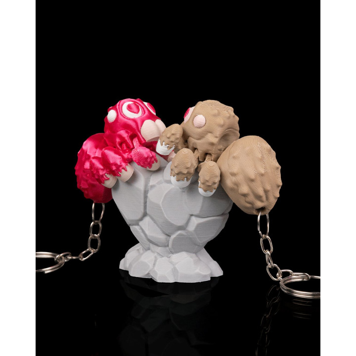Web Of Love – Duo De Porte-Clés Araignées Amoureuses Sur Rocher Cœur